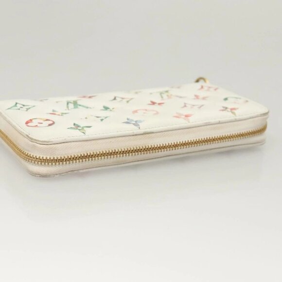 LOUIS VUITTON Monogram Garden Zippy Wallet White M81694 LV Auth 121163 - Picture 7 of 16